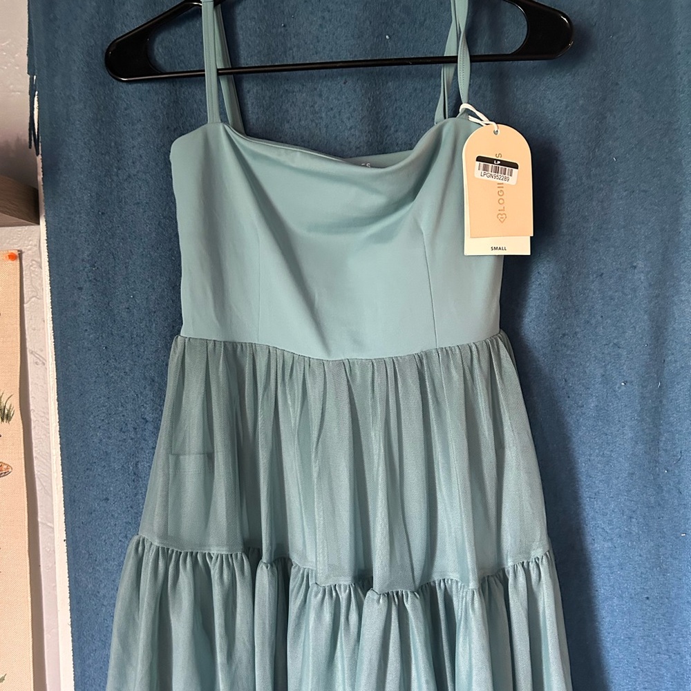Elegant Light Blue Dress Blogilates